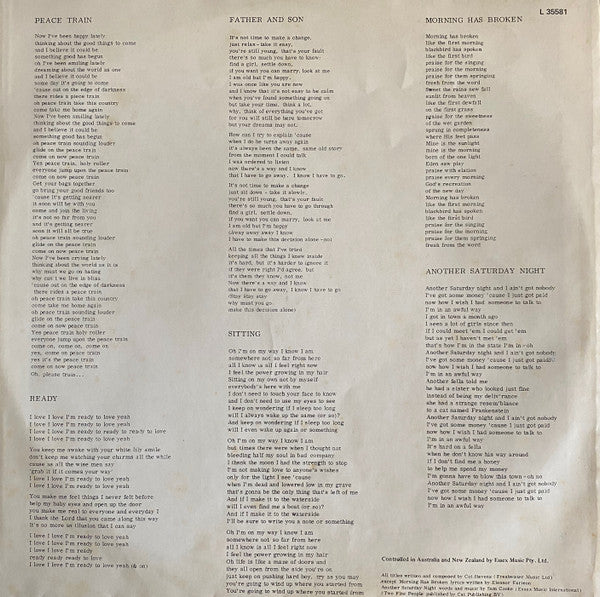 Cat Stevens – Greatest Hits LP vinyl record, image 6 of 6
