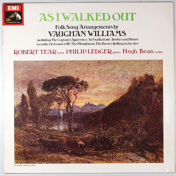 Ralph Vaughan Williams, Robert Tear, Philip Ledger, Hugh Bean – As I Walked Out - Folk Song Arrangements LP vinyl record, image 1 of 4