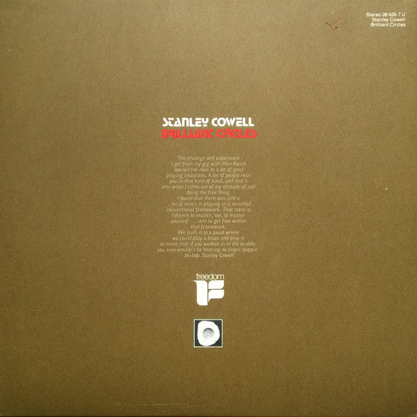 Stanley Cowell – Brilliant Circles LP vinyl record, image 5 of 7