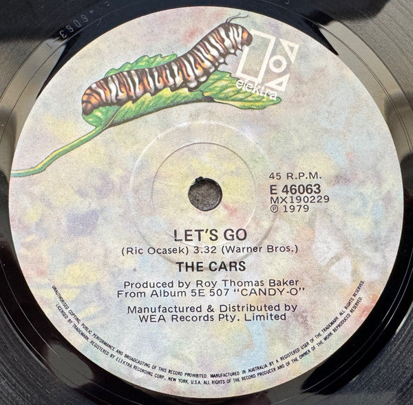 The Cars – Let's Go 7" vinyl record, image 1 of 2