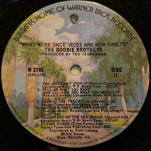 The Doobie Brothers – What Were Once Vices Are Now Habits LP vinyl record, image 4 of 6