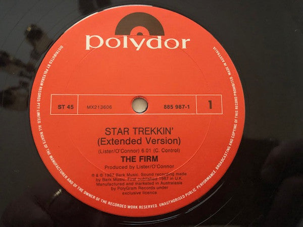 The Firm – Star Trekkin' 12" vinyl record, image 6 of 7