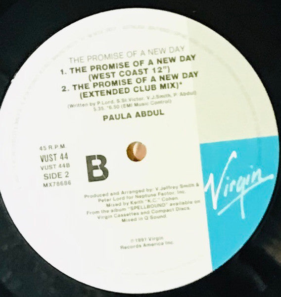 Paula Abdul – The Promise Of A New Day 12" vinyl record, image 4 of 4