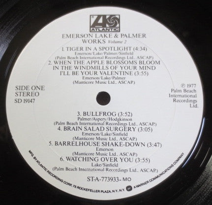 Emerson, Lake & Palmer – Works Volume 2 LP vinyl record, image 3 of 4