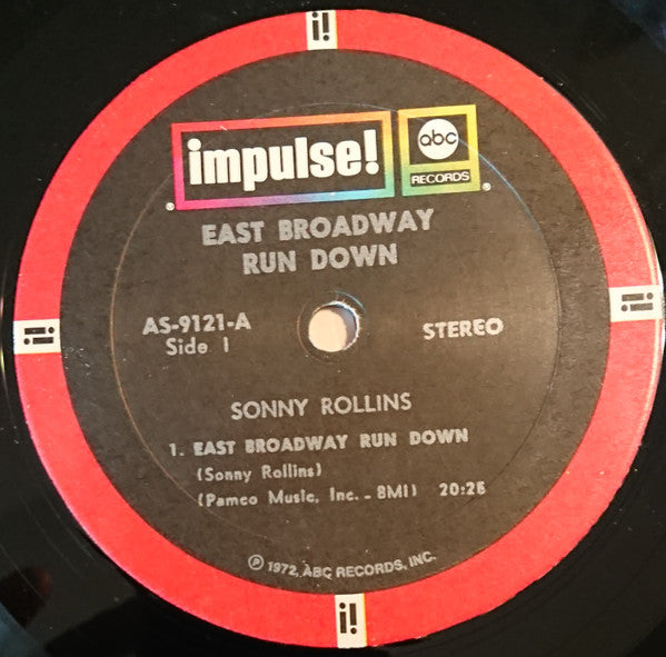 Sonny Rollins – East Broadway Run Down LP vinyl record, image 5 of 6