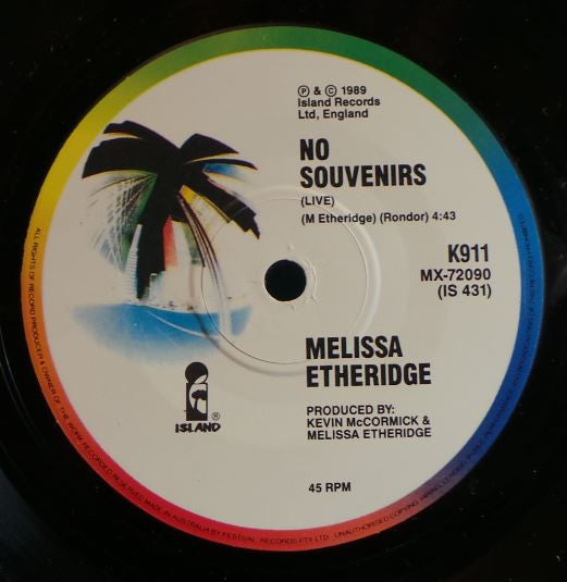 Melissa Etheridge – No Souvenirs 7" vinyl record, image 4 of 4