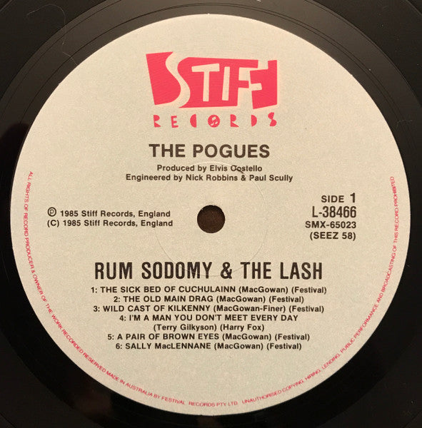 The Pogues – Rum Sodomy & The Lash LP vinyl record, image 5 of 6