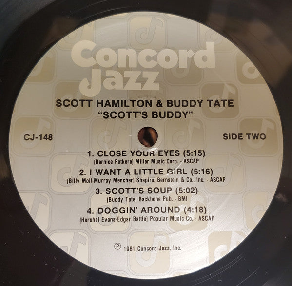 Scott Hamilton, Buddy Tate – Scott's Buddy LP vinyl record, image 4 of 4