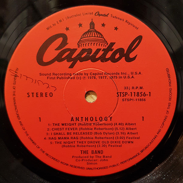 The Band – Anthology (2xLP) LP vinyl record, image 5 of 8