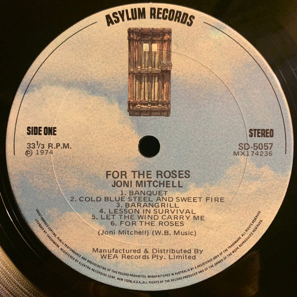 Joni Mitchell – For The Roses LP vinyl record, image 4 of 4