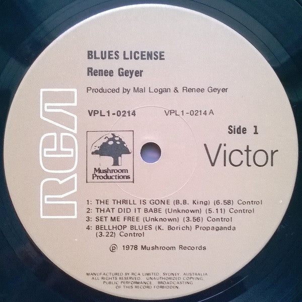 Renee Geyer – Blues License LP vinyl record, image 3 of 4