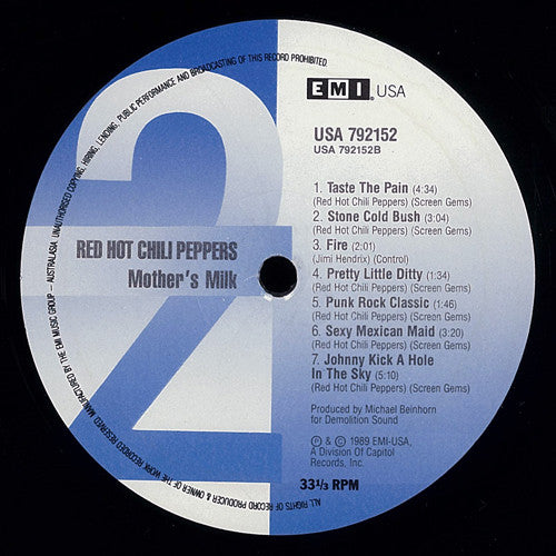 Red Hot Chili Peppers – Mother's Milk LP vinyl record, image 5 of 5