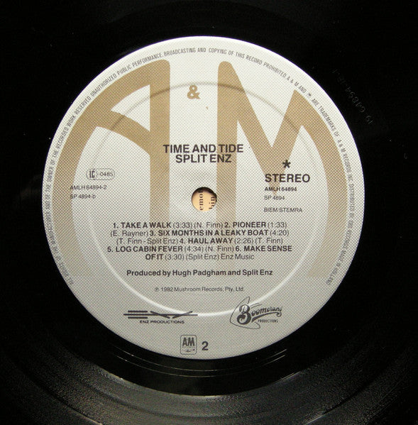 Split Enz – Time And Tide LP vinyl record, image 6 of 6