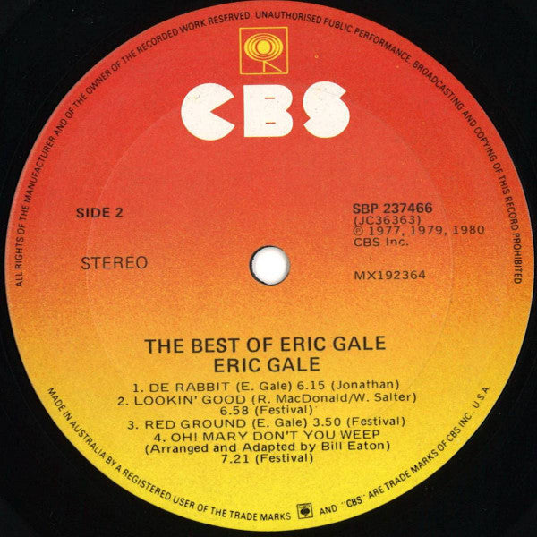 Eric Gale – The Best Of Eric Gale LP vinyl record, image 4 of 4