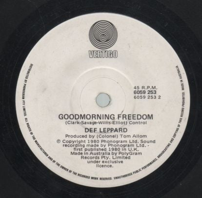 Def Leppard – Hello America 7" vinyl record, image 2 of 2