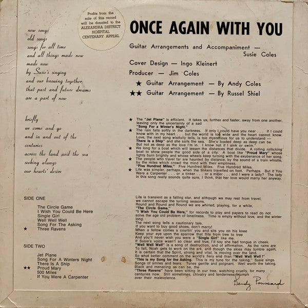 Susie Coles – Once Again With You LP vinyl record, image 2 of 4