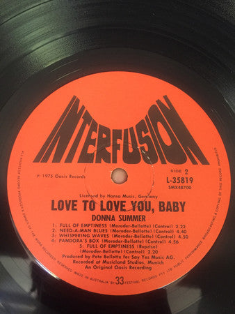 Donna Summer – Love To Love You Baby LP vinyl record, image 2 of 3