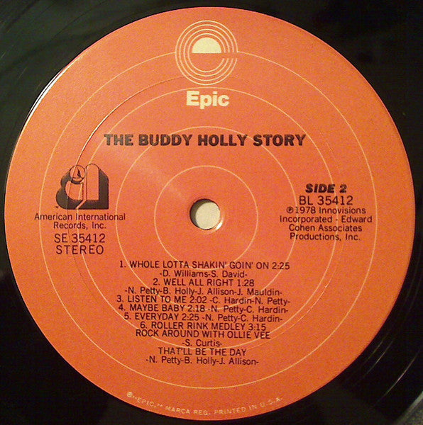 Gary Busey – The Buddy Holly Story LP vinyl record, image 4 of 4