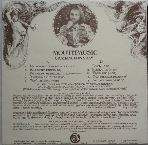 Graham Lowndes – Mouth Music LP vinyl record, image 2 of 4