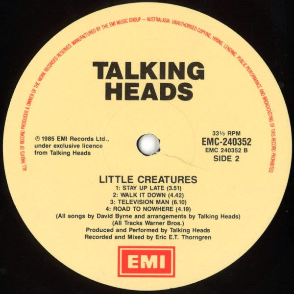 Talking Heads – Little Creatures LP vinyl record, image 4 of 6
