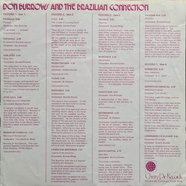 Don Burrows, The Brazilian Connection, Burnier & Cartier, The Don Burrows Quintet, George Golla, The Sydney String Quartet – Don Burrows And The Brazilian Connection (2xLP) LP vinyl record, image 7 of 10