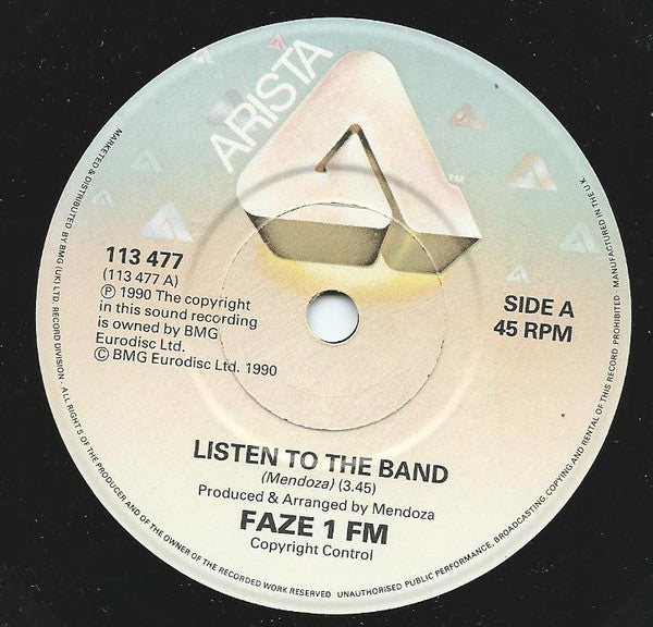 Faze 1 Fm – Listen To The Band 7" vinyl record, image 3 of 4