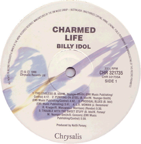 Billy Idol – Charmed Life LP vinyl record, image 3 of 6