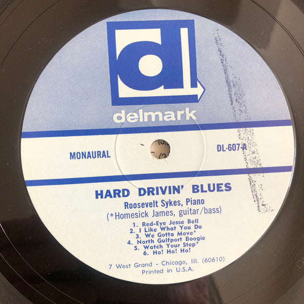 Roosevelt Sykes – Hard Drivin' Blues LP vinyl record, image 3 of 3