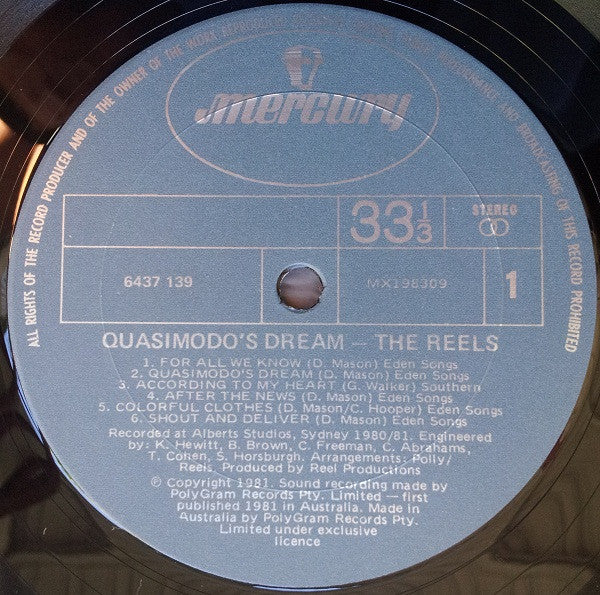 The Reels – Quasimodo's Dream LP vinyl record, image 3 of 6
