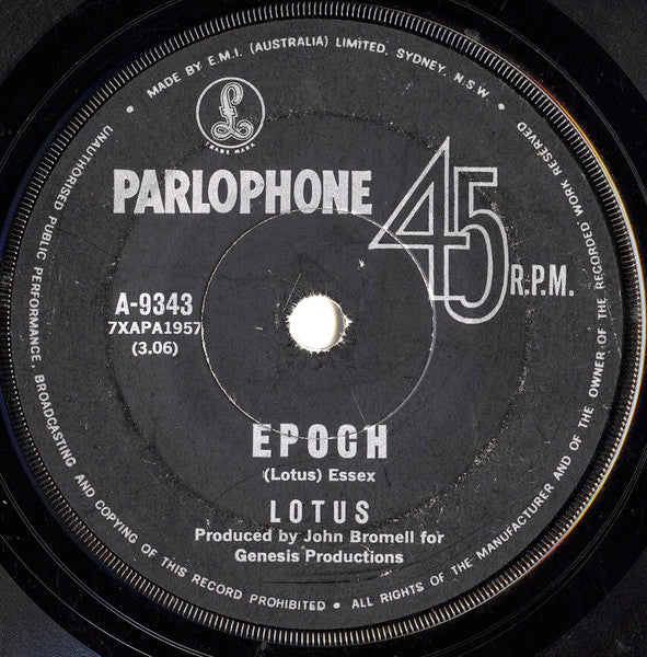 Lotus – Lotus I (I'll Be Gone) / Epoch 7" vinyl record, image 6 of 6