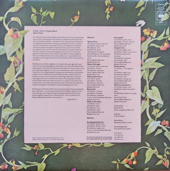 C.O.B. – Spirit Of Love LP vinyl record, image 3 of 7