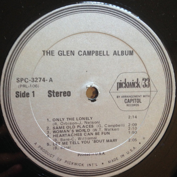 Glen Campbell – The Glen Campbell Album LP vinyl record, image 3 of 4