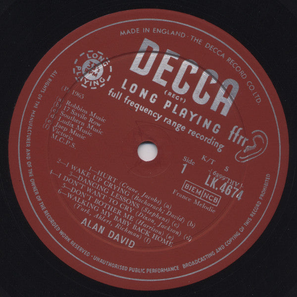 Alan David – Alan David LP vinyl record, image 3 of 4