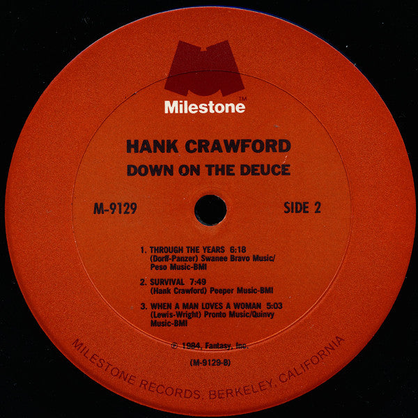 Hank Crawford – Down On The Deuce LP vinyl record, image 4 of 4