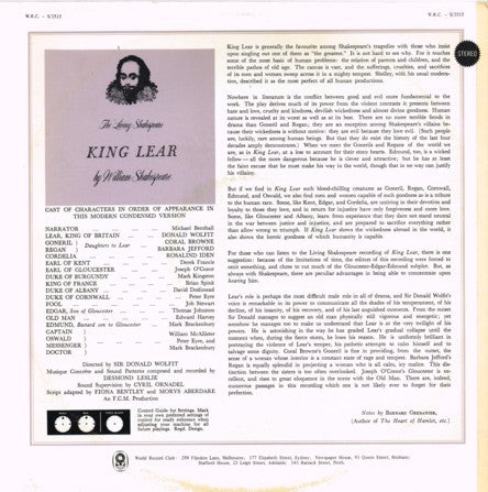 William Shakespeare – King Lear LP vinyl record, image 2 of 10