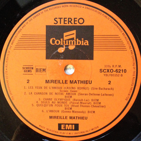 Mireille Mathieu – Mireille Mathieu LP vinyl record, image 4 of 4