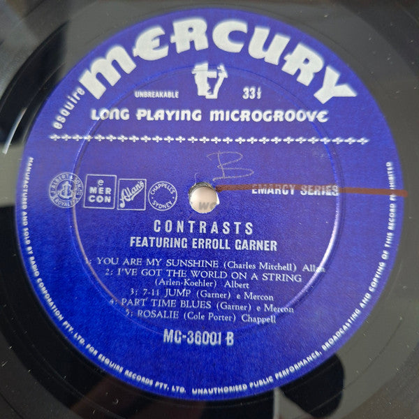 Erroll Garner – Contrasts LP vinyl record, image 3 of 4