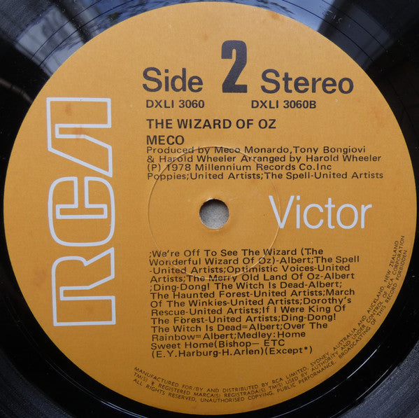 Meco Monardo – The Wizard Of Oz LP vinyl record, image 3 of 3