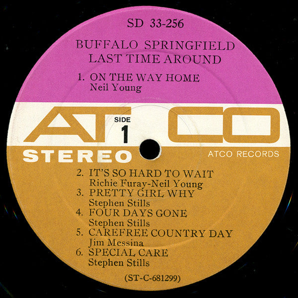 Buffalo Springfield – Last Time Around LP vinyl record, image 2 of 2