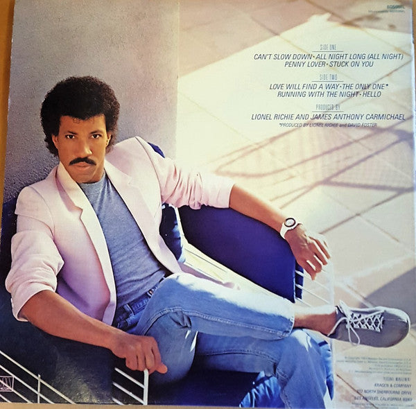 Lionel Richie – Can't Slow Down LP vinyl record, image 2 of 7