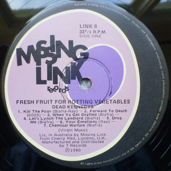 Dead Kennedys – Fresh Fruit For Rotting Vegetables LP vinyl record, image 3 of 7