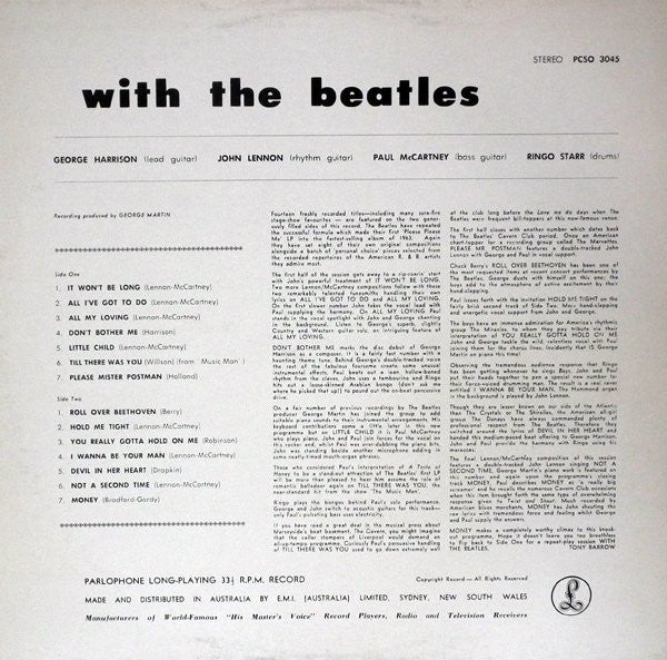 The Beatles – With The Beatles LP vinyl record, image 2 of 4