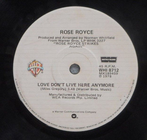 Rose Royce – Love Don't Live Here Anymore 7" vinyl record, image 1 of 2