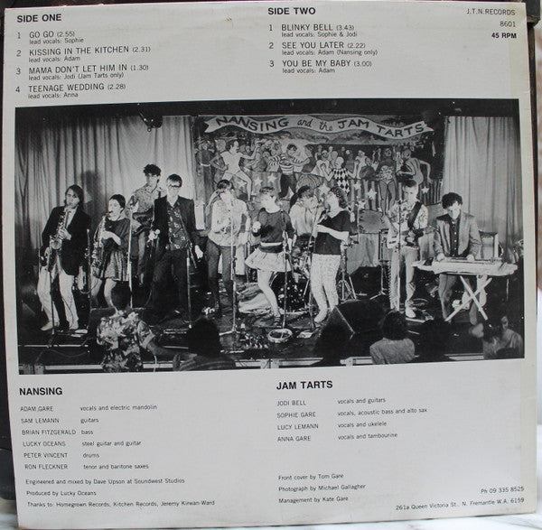 Nansing, The Jam Tarts – Go Go Go 12" vinyl record, image 2 of 2
