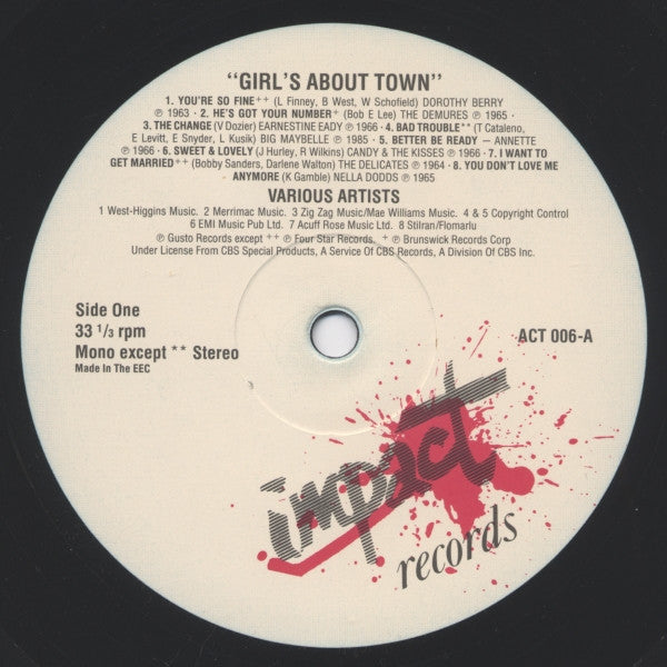 Various – Girls About Town LP vinyl record, image 4 of 4