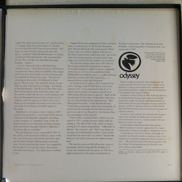 Maurice Ravel, Robert Casadesus – The Complete Piano Music LP vinyl record, image 3 of 10