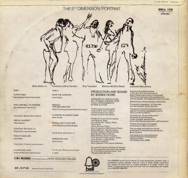 The Fifth Dimension – Portrait LP vinyl record, image 2 of 4