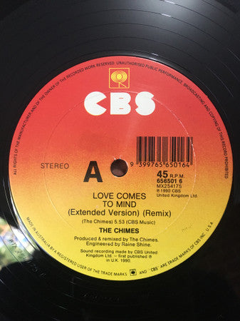 The Chimes – Love Comes To Mind 12" vinyl record, image 1 of 2