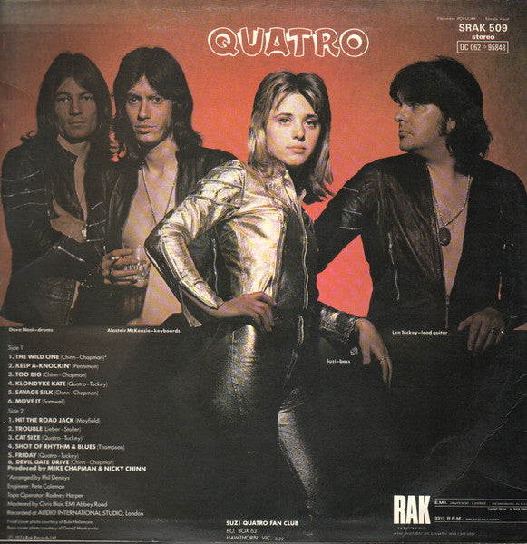 Suzi Quatro – Quatro LP vinyl record, image 2 of 4