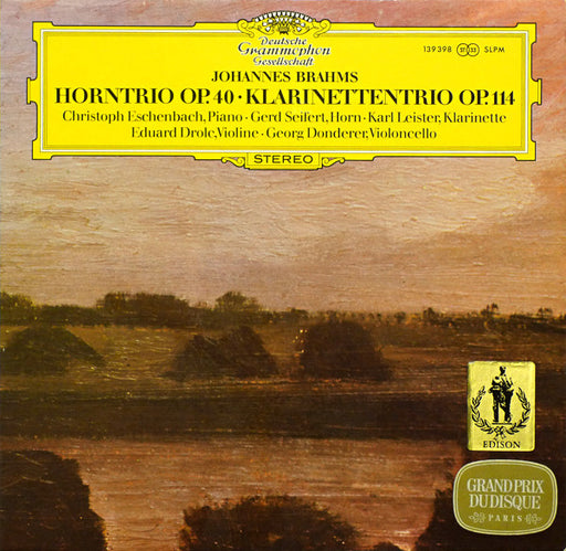 Johannes Brahms, Christoph Eschenbach, Gerd Seifert, Karl Leister, Eduard Drolc, Georg Donderer – Horntrio Op.40 • Klarinettentrio Op.114 LP vinyl record, image 1 of 4